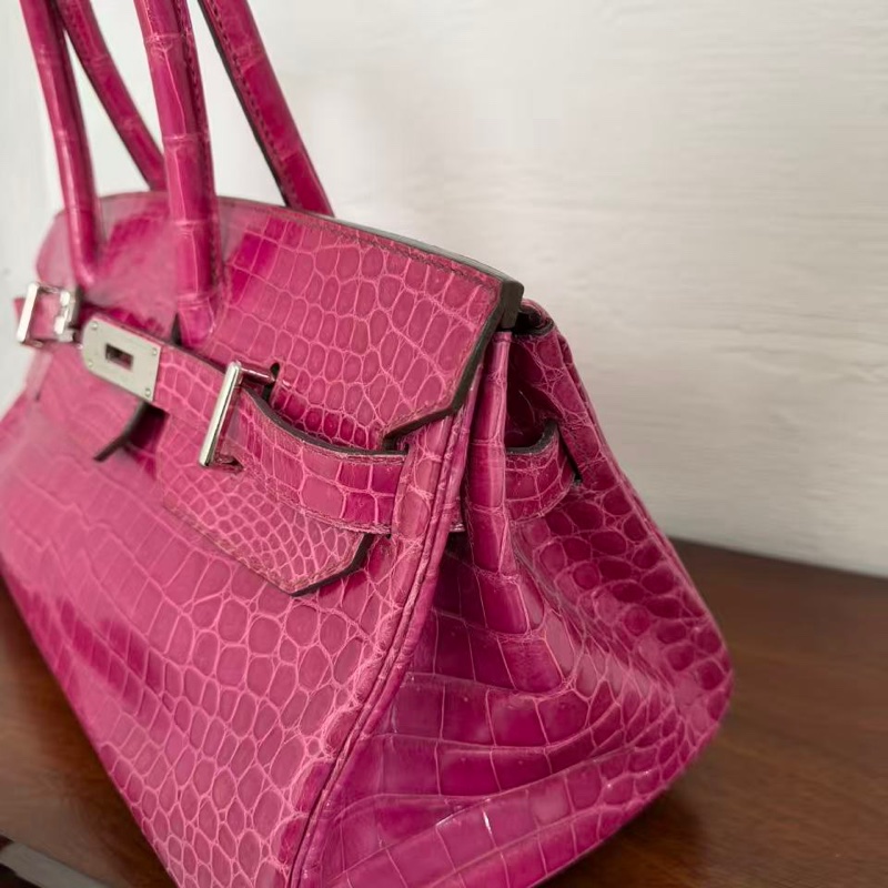 [Pre-owned] Hermes Vintage Birkin Shoulder crocodile in pink-1