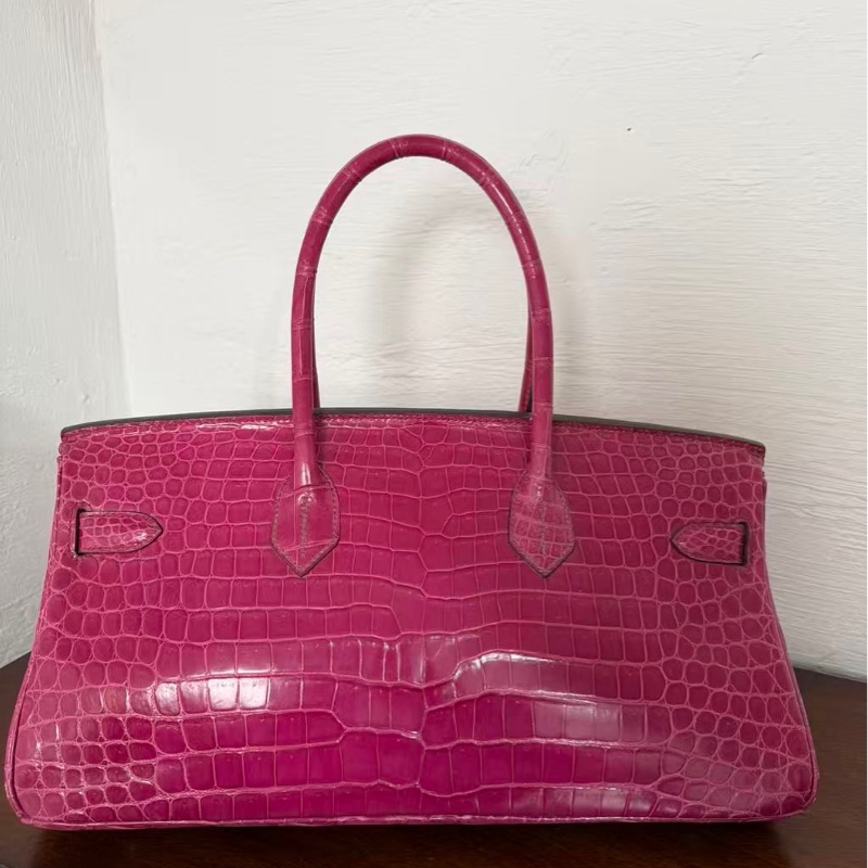 [Pre-owned] Hermes Vintage Birkin Shoulder crocodile in pink-6