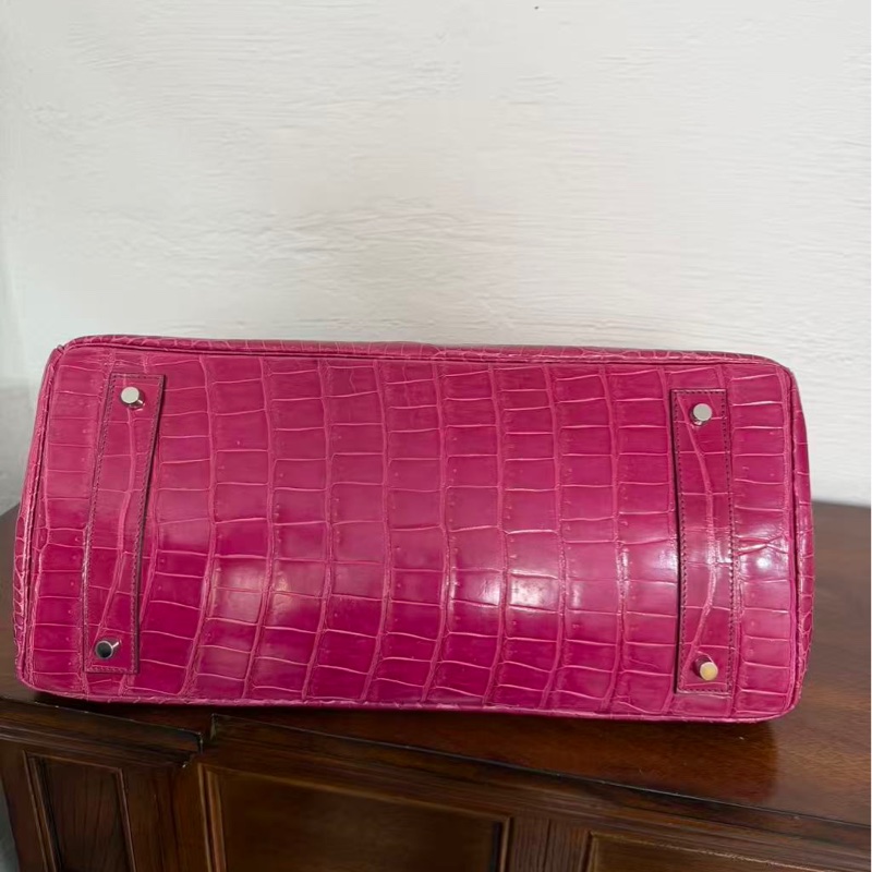 [Pre-owned] Hermes Vintage Birkin Shoulder crocodile in pink-7