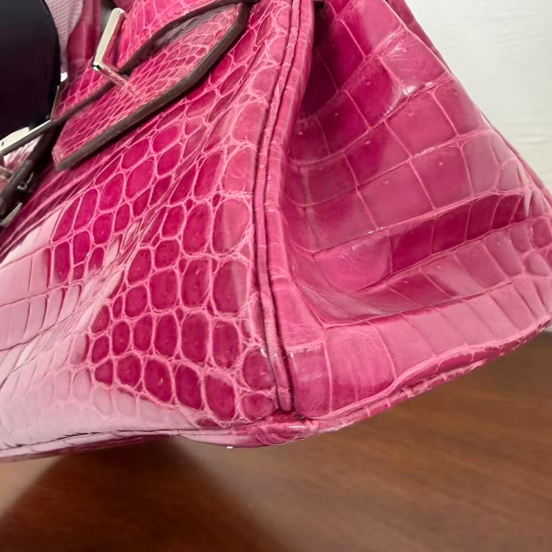 [Pre-owned] Hermes Vintage Birkin Shoulder crocodile in pink-9