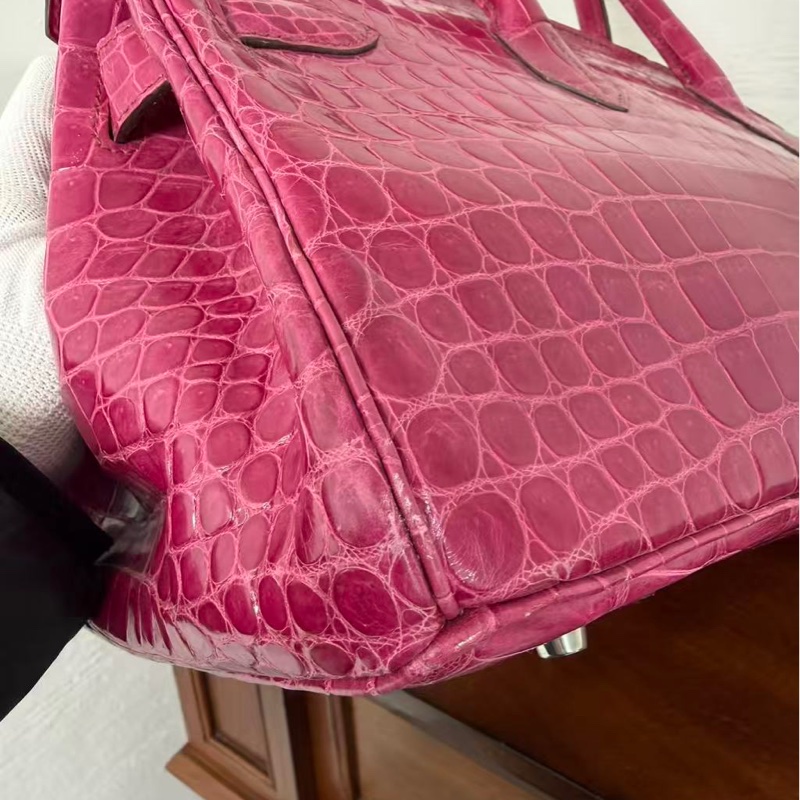 [Pre-owned] Hermes Vintage Birkin Shoulder crocodile in pink-10