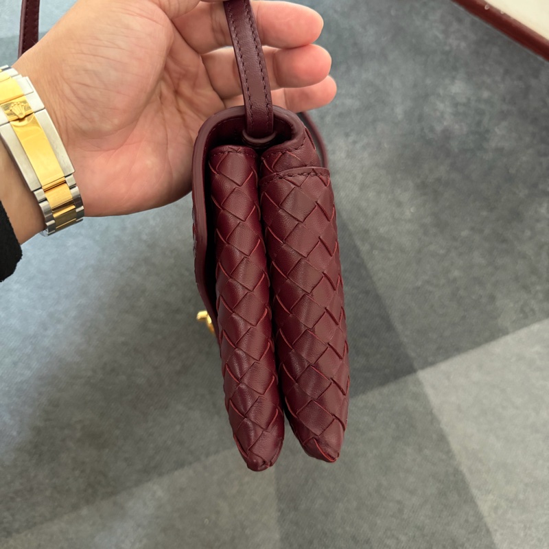 新款Bv信封手提斜背包 巴羅洛酒紅-2