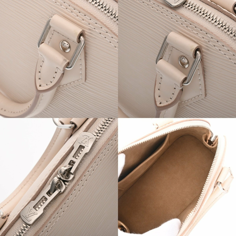 路易威登 Epi Alma BB 兩用石英白 M58706 女士真皮手提包，A級，二手，Ginzo-9