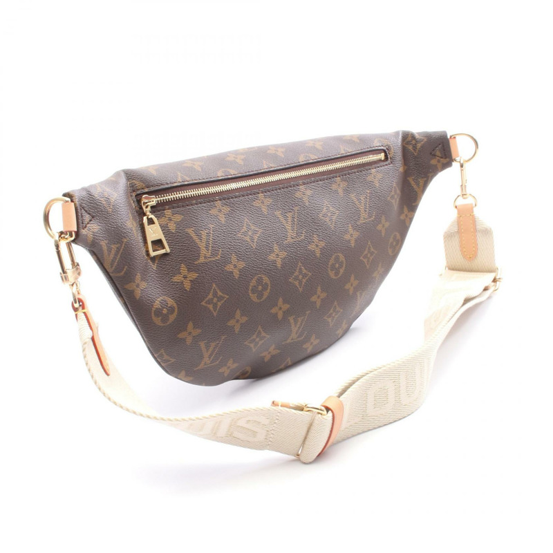 路易威登高腰臀包 M46784 Monogram 皮革 棕色 二手-1