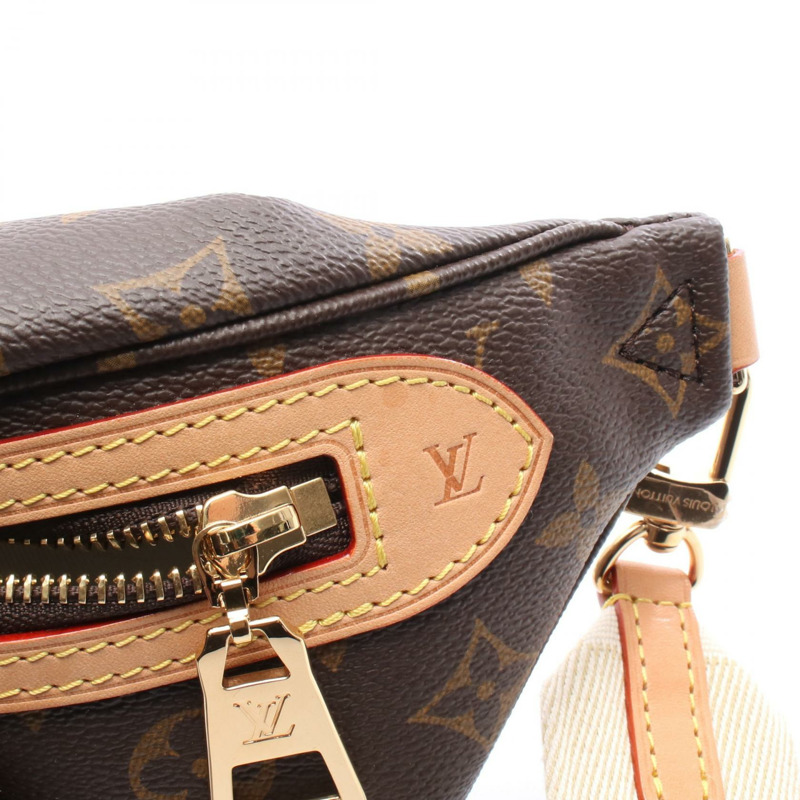 路易威登高腰臀包 M46784 Monogram 皮革 棕色 二手-4