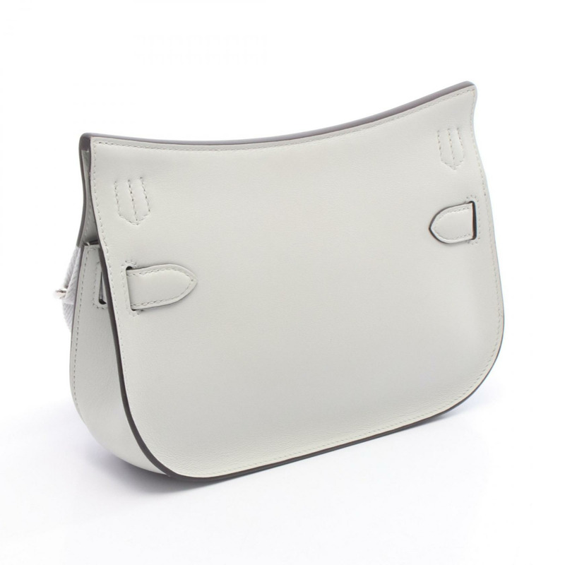 愛馬仕 Jypsiere 迷你斜挎包，Swift 皮革，灰色，二手，女士，帶五金配件。-1