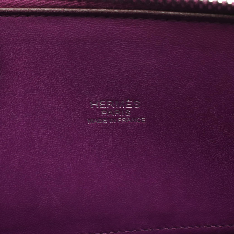 愛馬仕 Bolide27 單肩手提包，Epsom 皮革，紫色海葵圖案，二手女款，R SHW-3