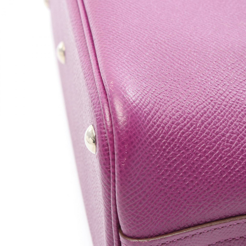 愛馬仕 Bolide27 單肩手提包，Epsom 皮革，紫色海葵圖案，二手女款，R SHW-6