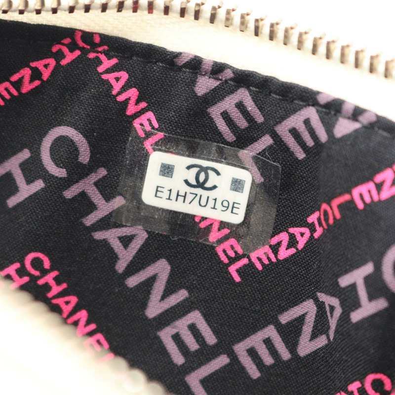 香奈兒 (CHANEL) Matelasse 零錢包 白色粒面小牛皮 二手 女士 金色五金 CC-4