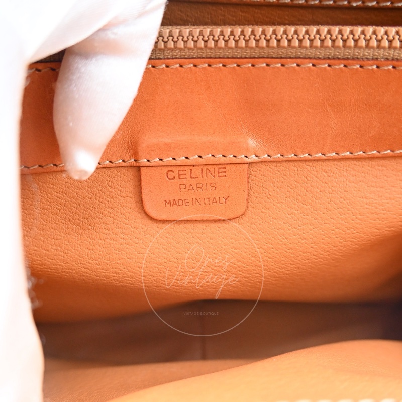 [Pre-owned] Celine Vintage Macadam Turn Lock Handbag-14