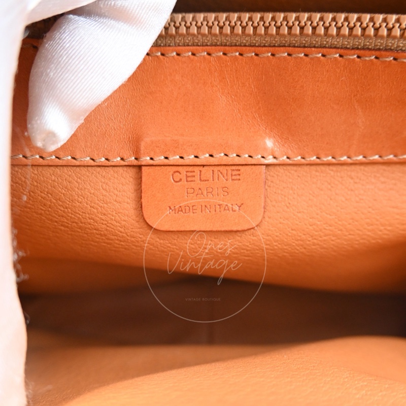 [Pre-owned] Celine Vintage Macadam Turn Lock Handbag-15