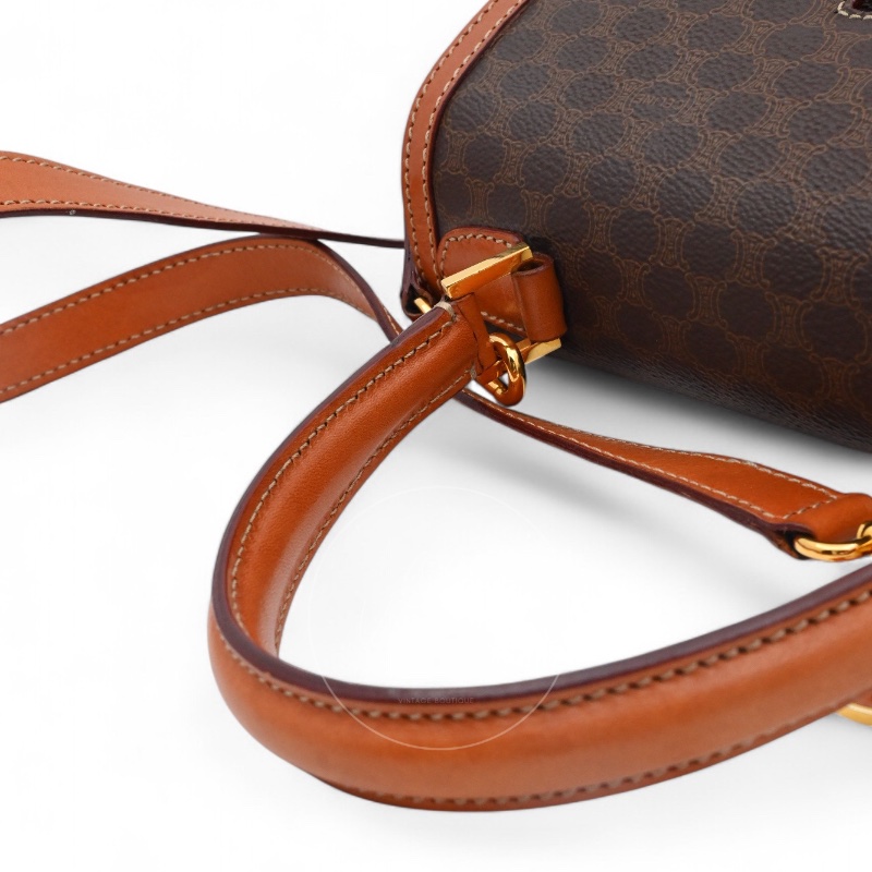 [Pre-owned] Celine Vintage Macadam Turn Lock Handbag-18