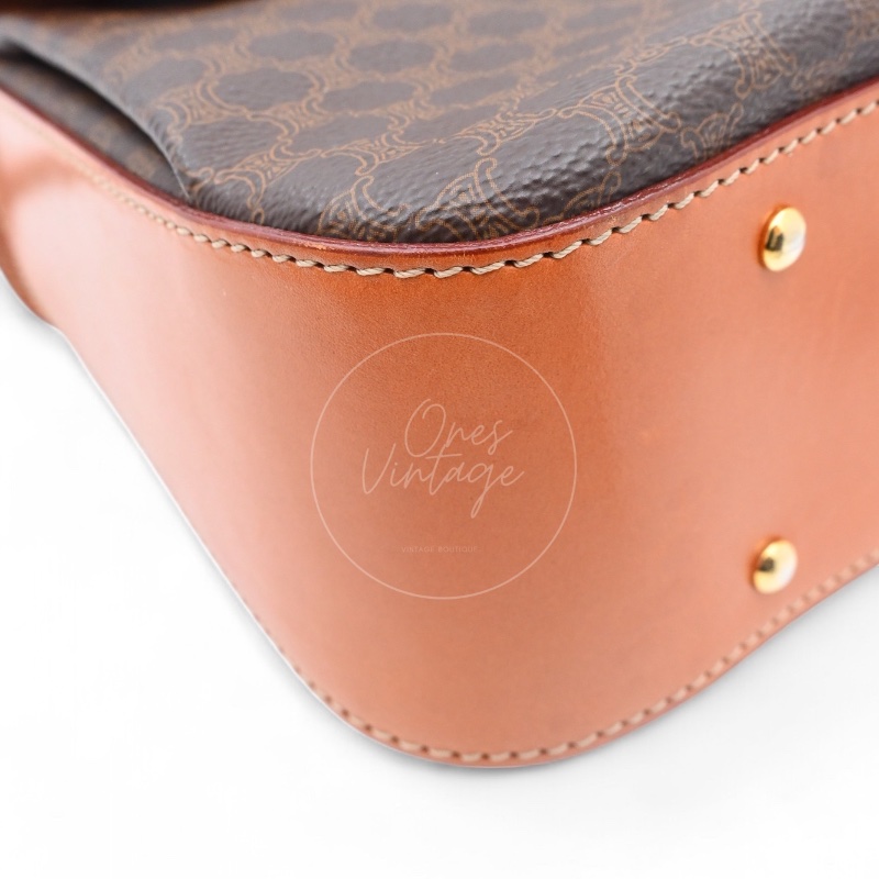 [Pre-owned] Celine Vintage Macadam Turn Lock Handbag-21