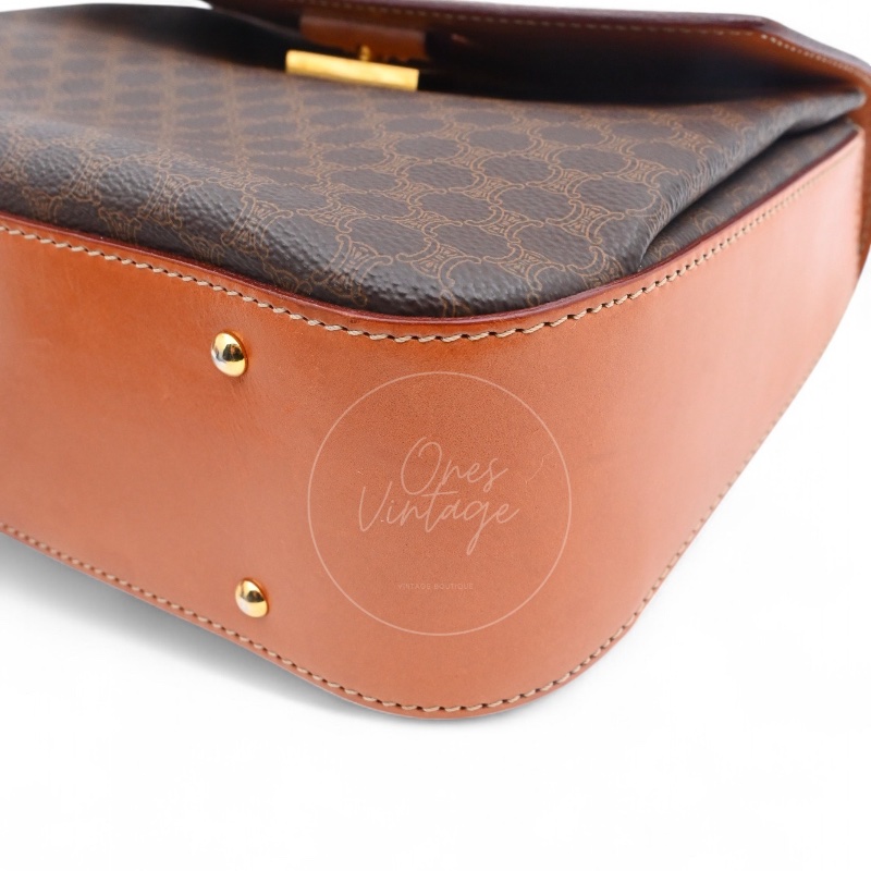 [Pre-owned] Celine Vintage Macadam Turn Lock Handbag-22