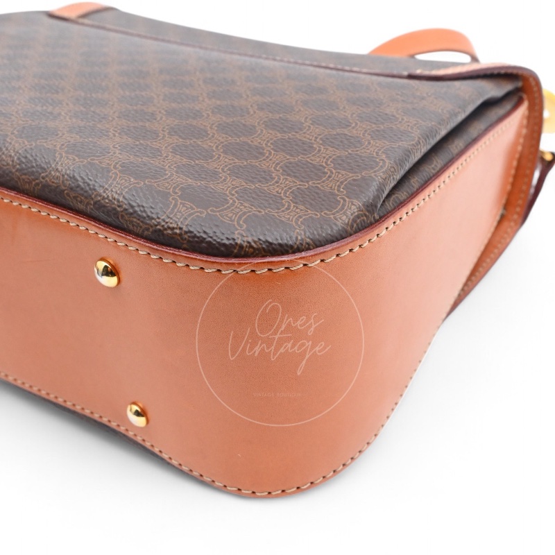 [Pre-owned] Celine Vintage Macadam Turn Lock Handbag-23