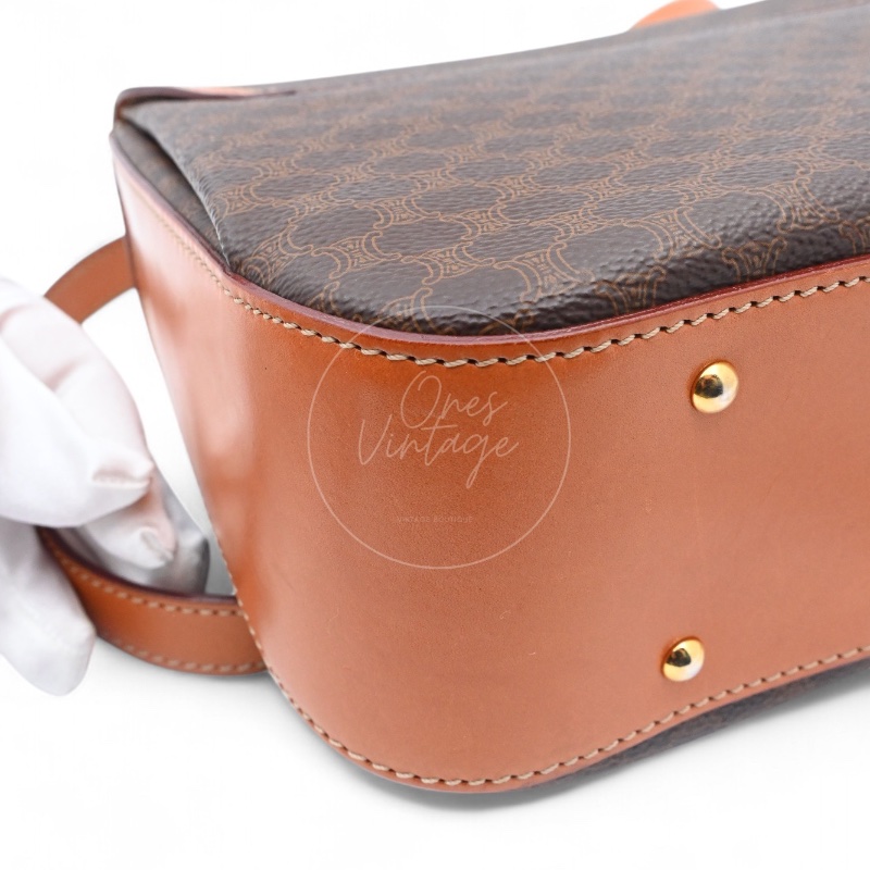 [Pre-owned] Celine Vintage Macadam Turn Lock Handbag-24