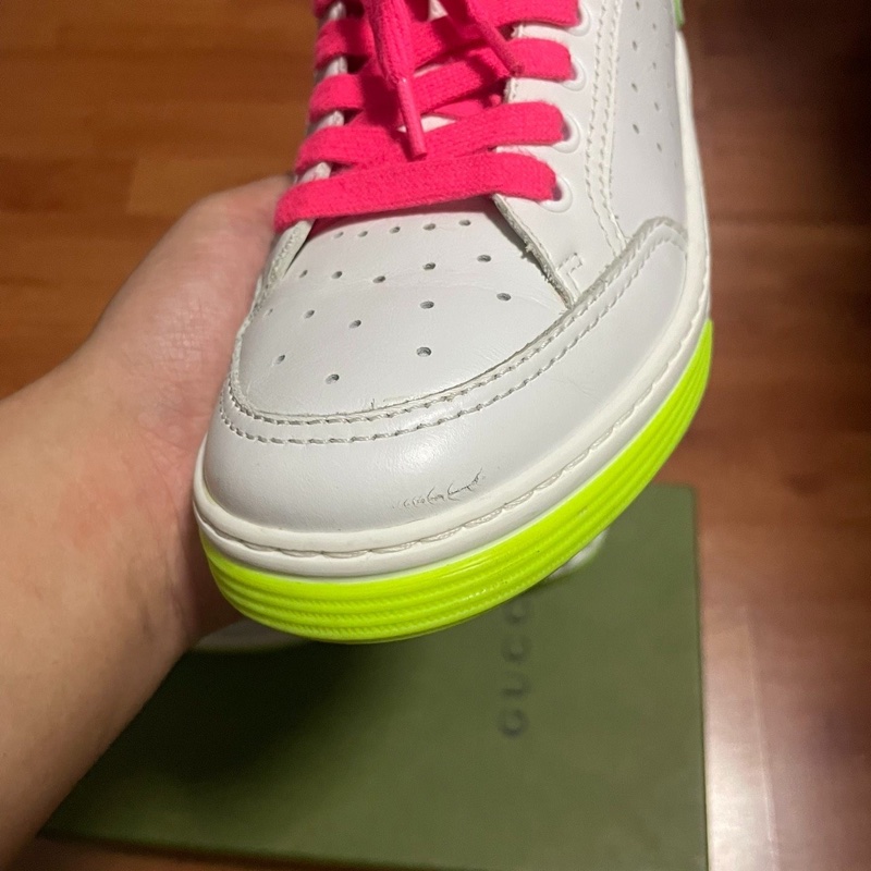 香奈兒正品Chanel休閒鞋 白色 粉綠色 37碼 98新-7