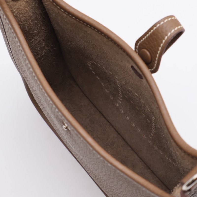 HERMES Mini evelyne - 灰銀配深藍背帶 U-2