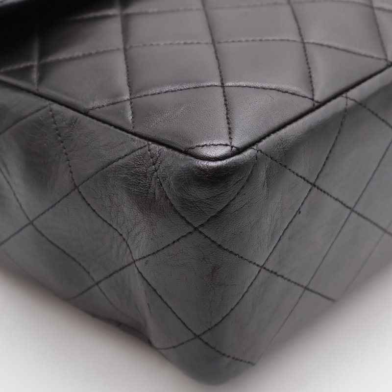 CHANEL 復古口蓋單肩包 - 黑金3開-14