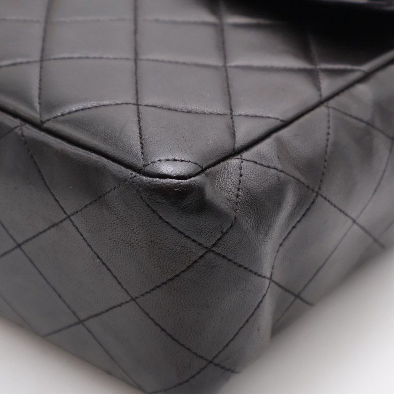 CHANEL 復古口蓋單肩包 - 黑金3開-15