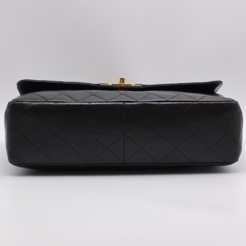 CHANEL 復古口蓋單肩包 - 黑金3開-16