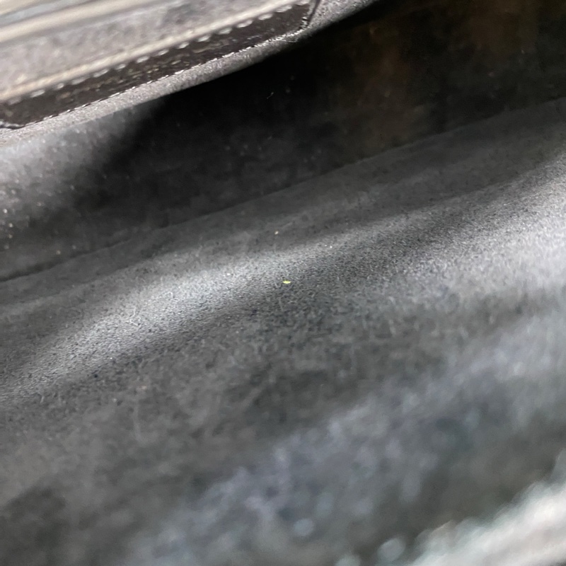 YSL聖羅蘭 黑銀全皮belle chasse郵差包 肩背包 斜背包-5