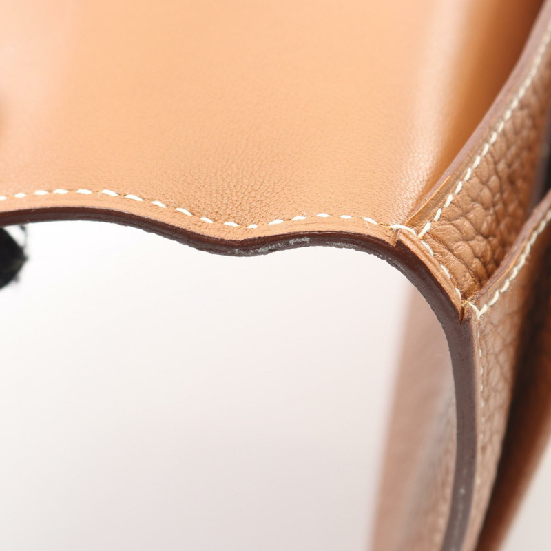 愛馬仕 Dogon GM 雙折皮夾 N Taurillon Clemence 金色二手女士 GHW-6