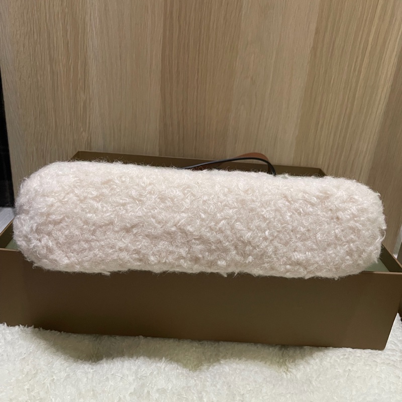 Chloe 經典品牌LOGO泰迪絨毛手提/肩背包(焦糖)-2