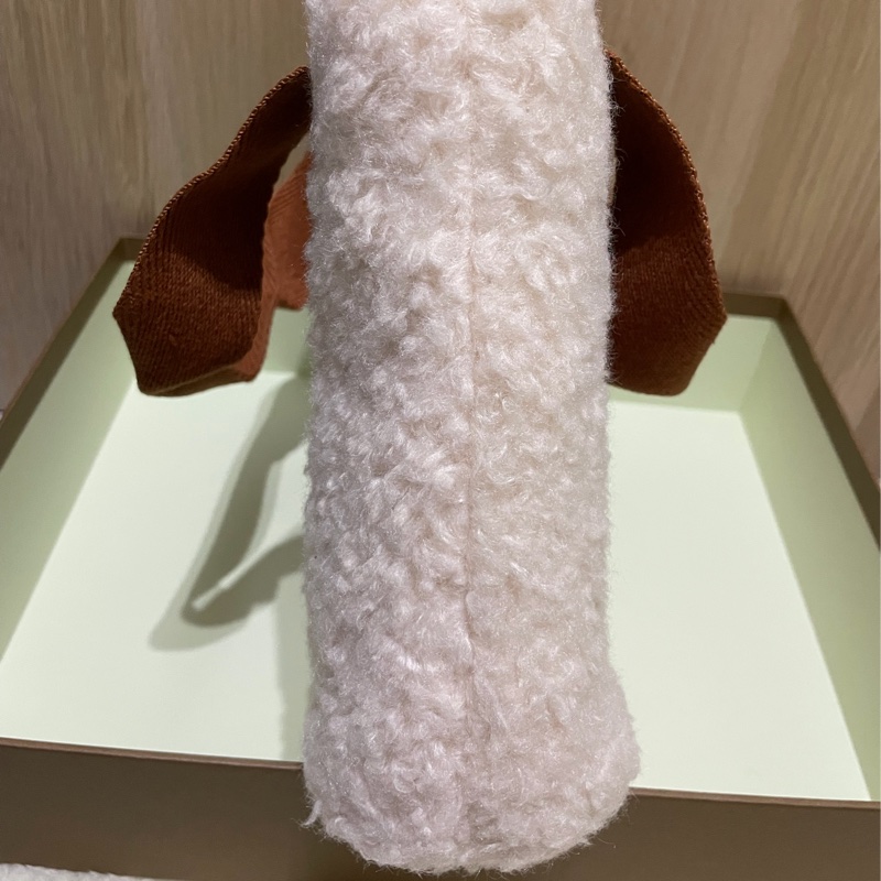 Chloe 經典品牌LOGO泰迪絨毛手提/肩背包(焦糖)-7