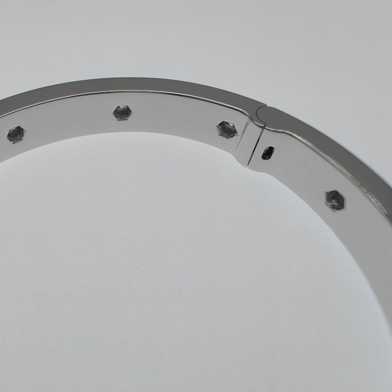 Cartier 卡地亞 love 18K白金 寬版全鑽石手環 Size 17 Bracelet-6