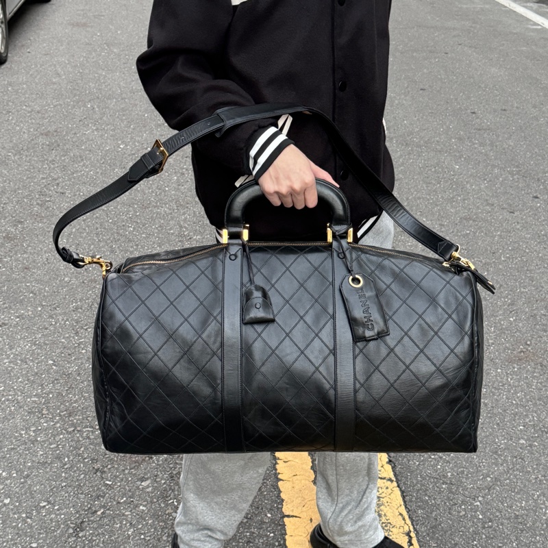 【極新|全平台唯一稀有】 Chanel 香奈兒 波士頓旅行袋 專櫃28萬!-5