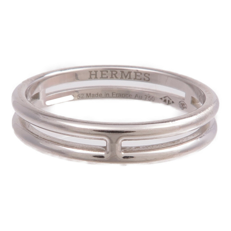 HERMES 18K白金Ariane Ring戒指US#6-1