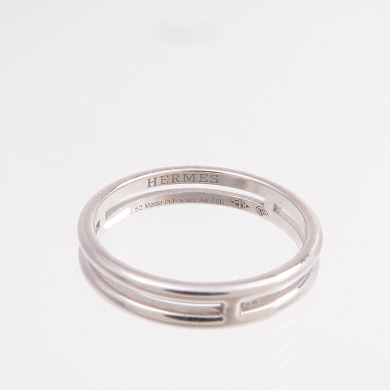 HERMES 18K白金Ariane Ring戒指US#6-4