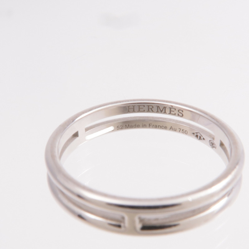 HERMES 18K白金Ariane Ring戒指US#6-5