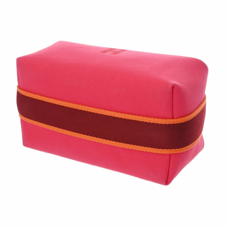 愛馬仕 (HERMES) Bride a 黑色 PM 芙蓉花小姐 100% 純棉手拿包,A 級,二手,Ginzo-3