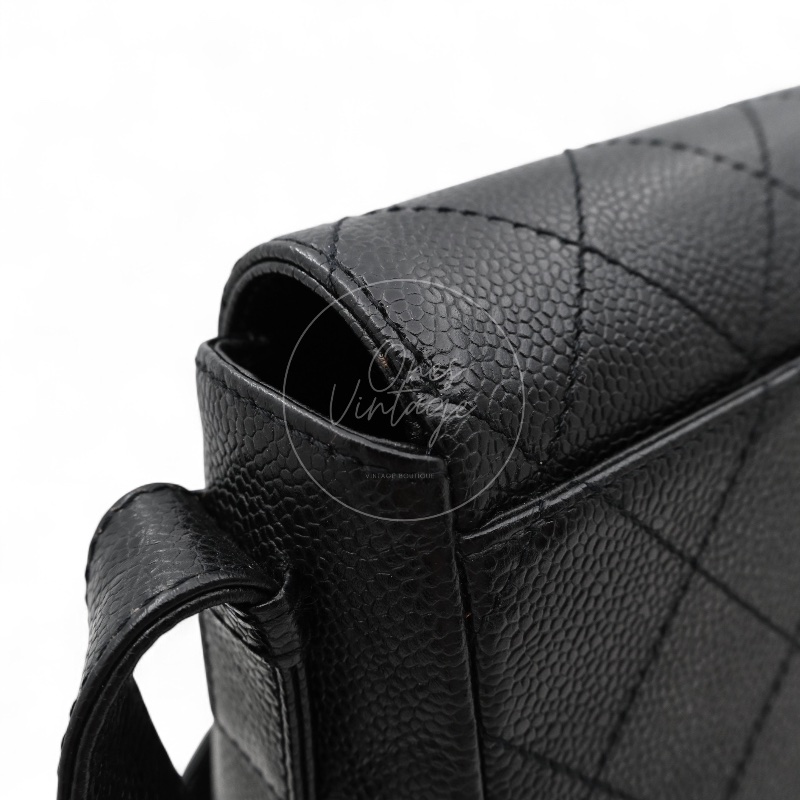 [Pre-owned] Chanel So Black Caviar Shoulder Bag-4