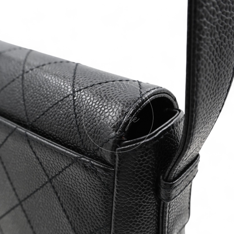 [Pre-owned] Chanel So Black Caviar Shoulder Bag-7