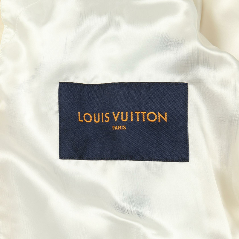 路易威登 Monogram Playground Varsity Blouson 外套 #50 羊毛 白色 二手 LV-2