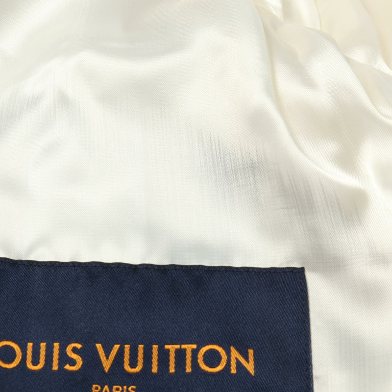 路易威登 Monogram Playground Varsity Blouson 外套 #50 羊毛 白色 二手 LV-6