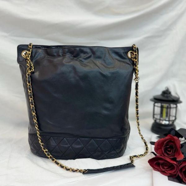 Chanel 小羊皮 鏈條包 vintage 中古 二手 容量大 現貨 出清特價-0