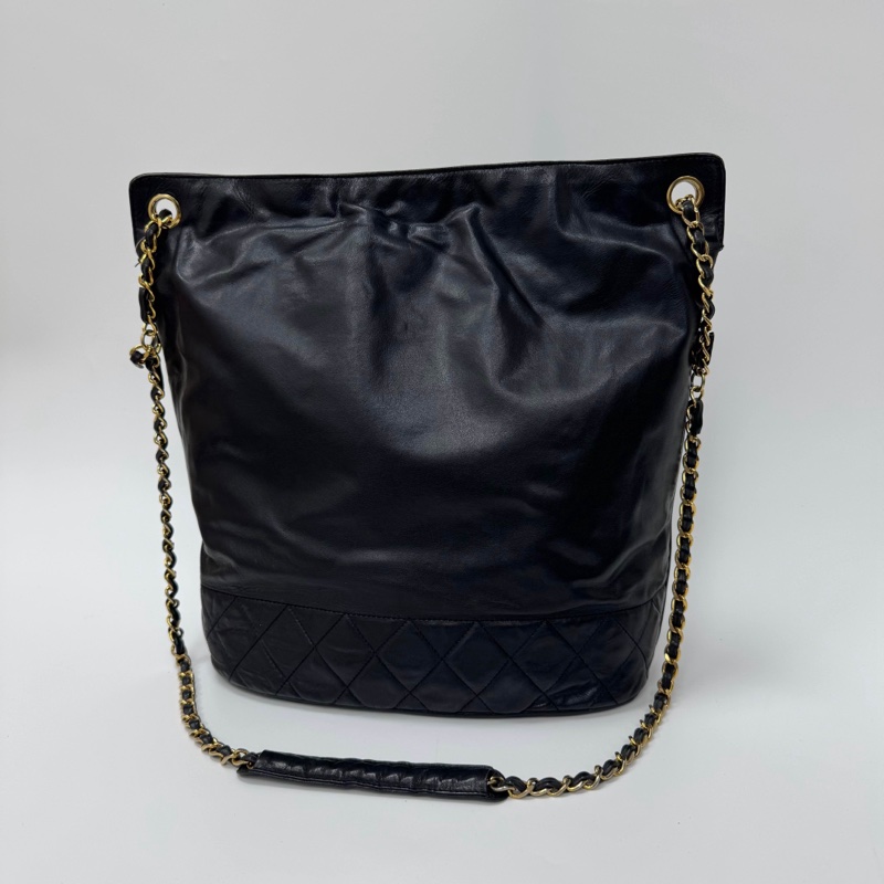 Chanel 小羊皮 鏈條包 vintage 中古 二手 容量大 現貨 出清特價-4