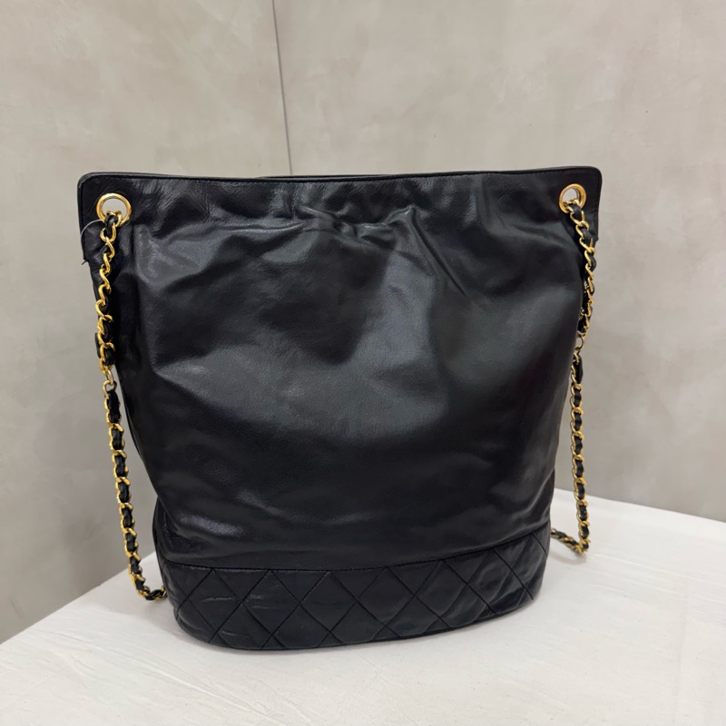 Chanel 小羊皮 鏈條包 vintage 中古 二手 容量大 現貨 出清特價-10
