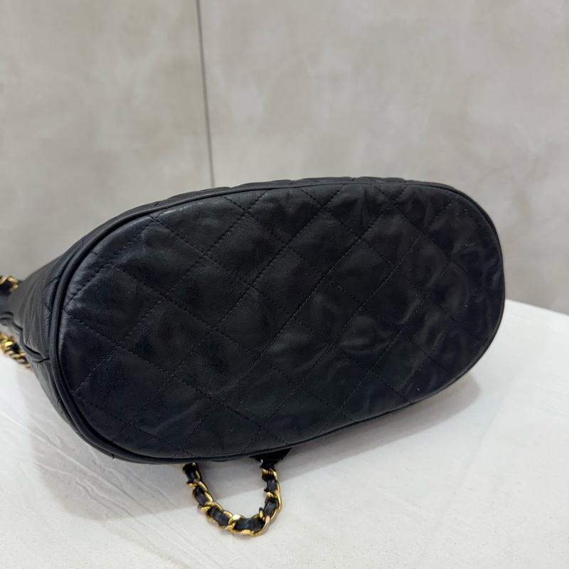 Chanel 小羊皮 鏈條包 vintage 中古 二手 容量大 現貨 出清特價-13