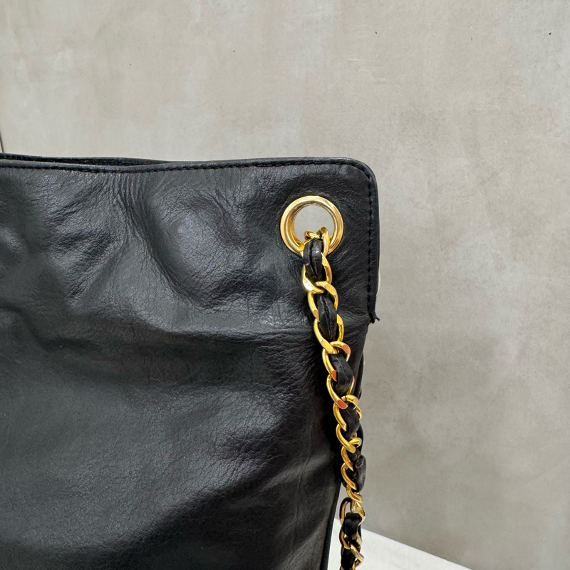 Chanel 小羊皮 鏈條包 vintage 中古 二手 容量大 現貨 出清特價-15