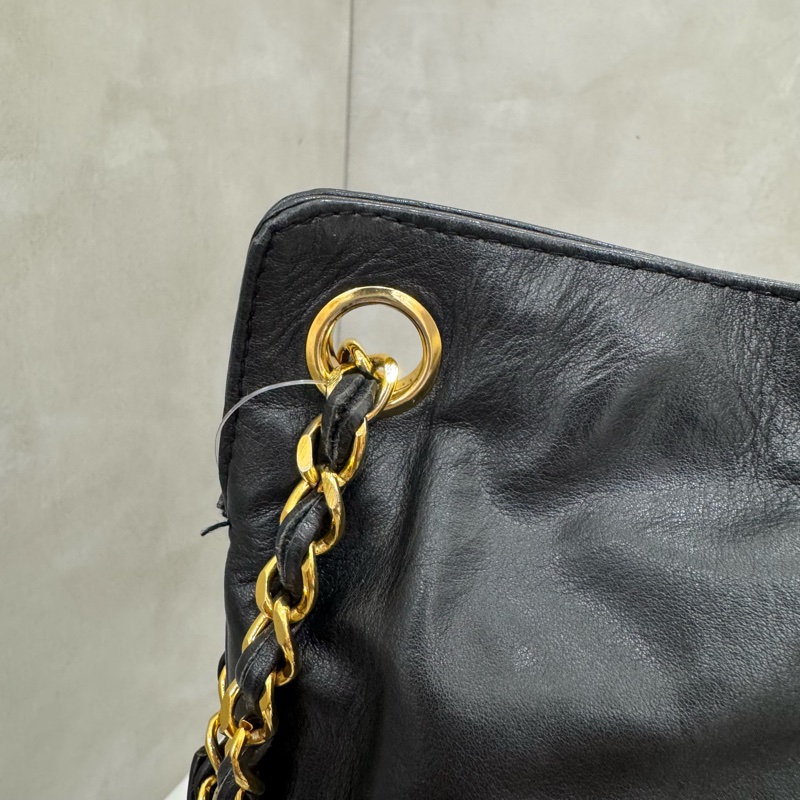 Chanel 小羊皮 鏈條包 vintage 中古 二手 容量大 現貨 出清特價-18