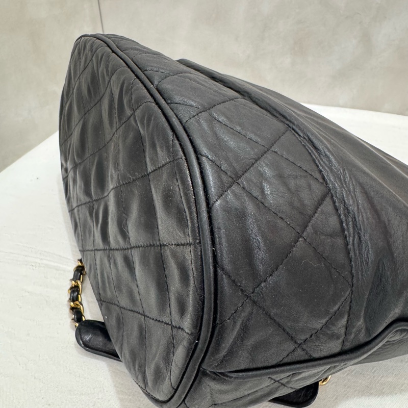 Chanel 小羊皮 鏈條包 vintage 中古 二手 容量大 現貨 出清特價-22
