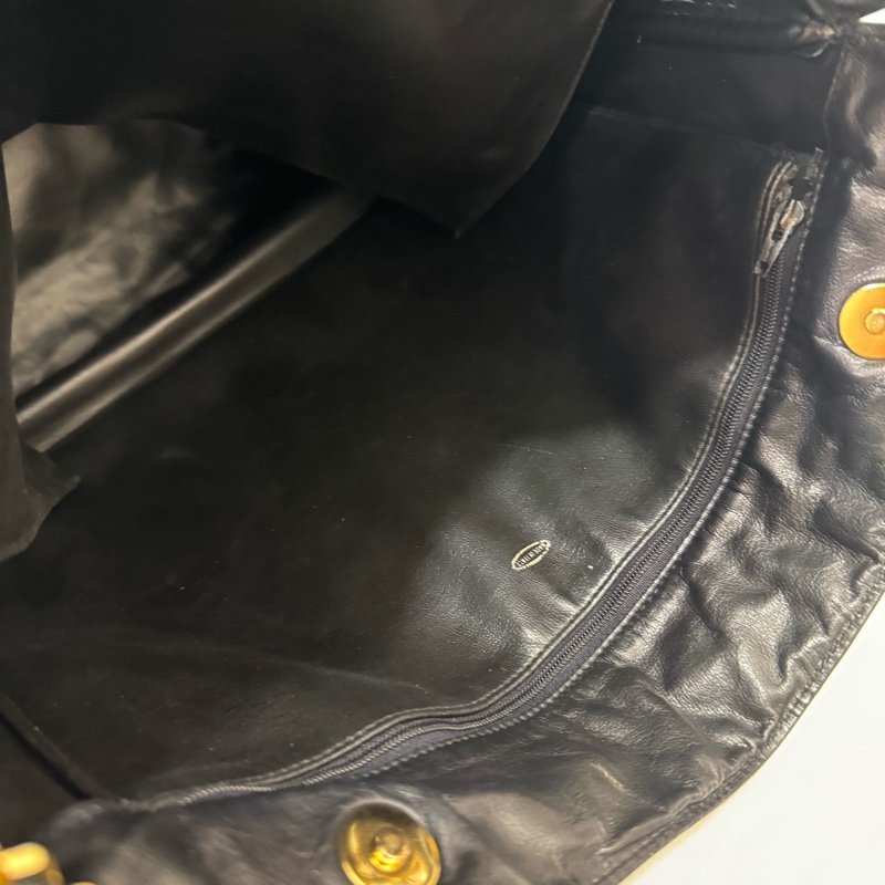 Chanel 小羊皮 鏈條包 vintage 中古 二手 容量大 現貨 出清特價-25