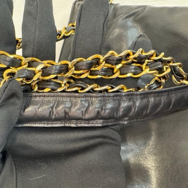 Chanel 小羊皮 鏈條包 vintage 中古 二手 容量大 現貨 出清特價-26