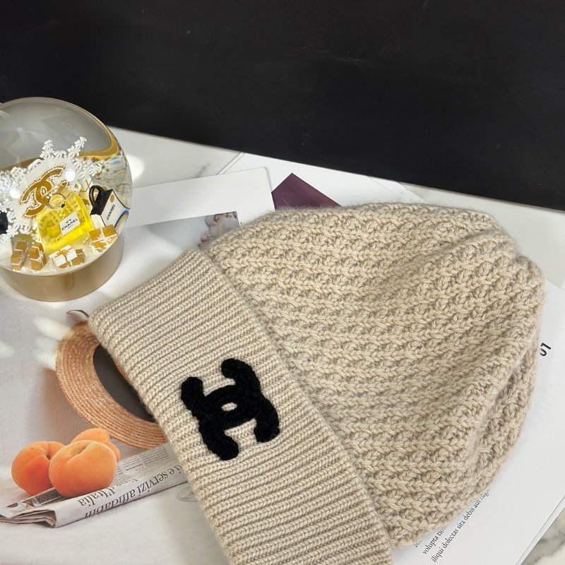 CHANEL 23B針織毛帽 - 米白-3