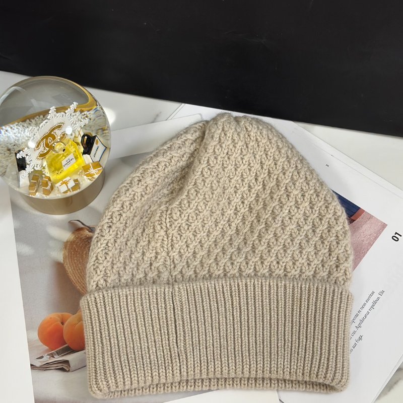 CHANEL 23B針織毛帽 - 米白-4